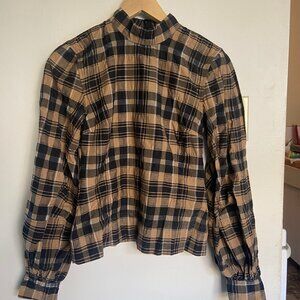GANNI Bell Sleeve Blouse
